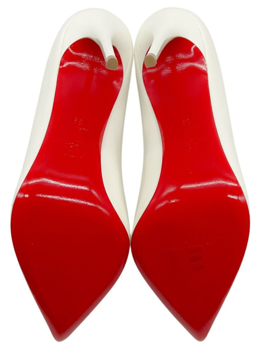 Christian Louboutin White Patent Leather Pigalle Follies Pumps - Picture 7 of 7